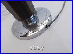 Pied Lampe Art Deco Moderniste Bauhaus Palissandre Vintage Antique Lamp XX