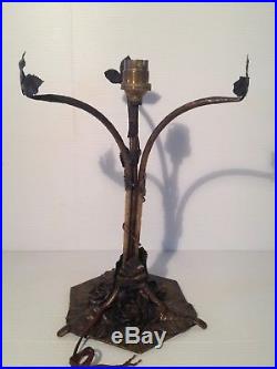 Pied de Lampe Art Nouveau Déco bronze pour Obus Muller Daum 1900 jugendstil