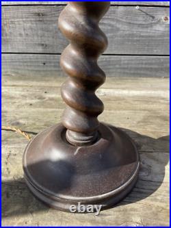 Pied de Lampe Bois Tourné Art Deco Charles Dudouyt Design 1940 Ancien