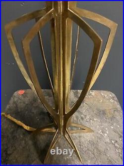 Pied de Lampe Design Art Deco Moderniste Bronze Lamp Maison Charles Bagues 1950