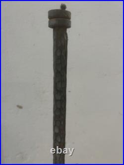 Pied de Lampe Lampadaire Fer Forgé Ancien 1950 Martelé Art Déco