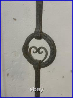 Pied de Lampe Lampadaire Fer Forgé Ancien 1950 Martelé Art Déco