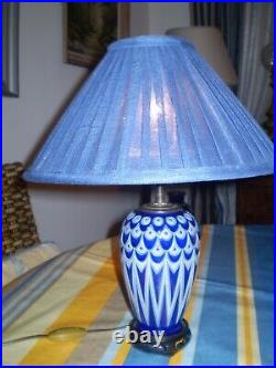 Pied de lampe Art Déco céramique émaillée années 1930