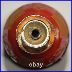 Pied de lampe art deco Charder / Le Verre Français. Fleurs stylisées