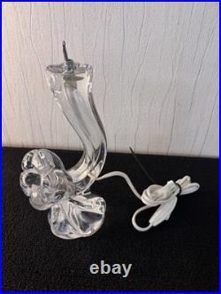 Pied de lampe art déco cristal Daum France mod1