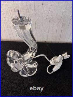 Pied de lampe art déco cristal Daum France mod1