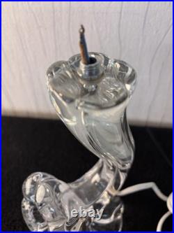 Pied de lampe art déco cristal Daum France mod1
