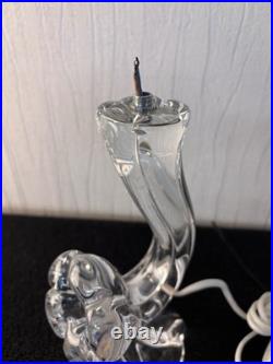 Pied de lampe art déco cristal Daum France mod1