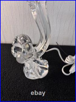 Pied de lampe art déco cristal Daum France mod1