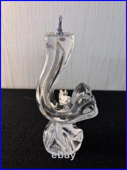 Pied de lampe art déco cristal Daum France mod1