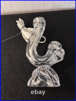 Pied de lampe art déco cristal Daum France mod1