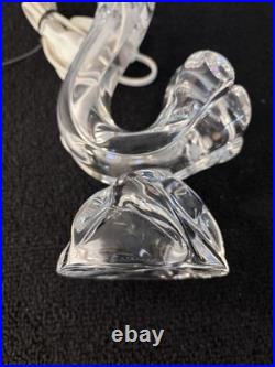 Pied de lampe art déco cristal Daum France mod1
