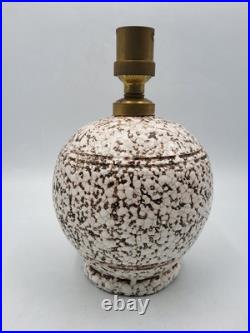 Pied de lampe céramique crispée émaillée dans le goût de Jean Besnard Art Déco