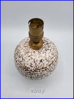Pied de lampe céramique crispée émaillée dans le goût de Jean Besnard Art Déco