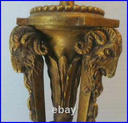 Pied de lampe en bronze art deco tête de bélier