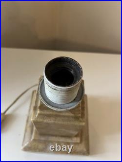 Pied de lampe en marbre beige Vintage art déco