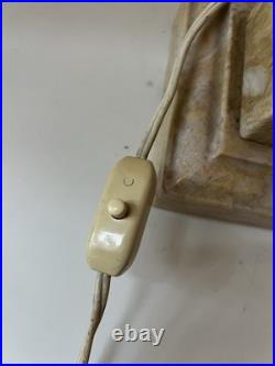 Pied de lampe en marbre beige Vintage art déco