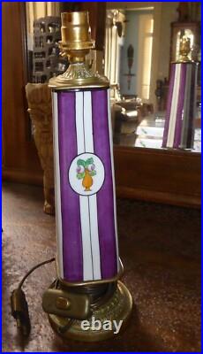 Pied de lampe période art déco en porcelaine Henri Delcourt Limoges