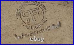 Pieds de lampe en grés art deco signé roger françois malicorne