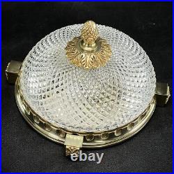 Plafonnier Art déco Bronze Gold Original France, Lampe Deckenlampe Ø 29 cm E14