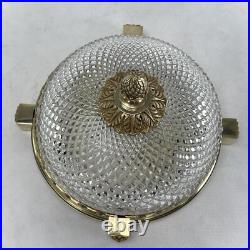 Plafonnier Art déco Bronze Gold Original France, Lampe Deckenlampe Ø 29 cm E14
