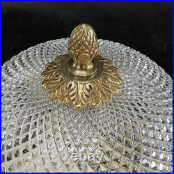 Plafonnier Art déco Bronze Gold Original France, Lampe Deckenlampe Ø 29 cm E14
