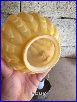 Plafonnier, Lampe En Opaline Art Deco