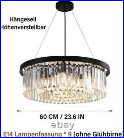 Plafonnier Luxe En Cristal Lustre En Cristal Moderne Pour Entrée, Couloir 60cm