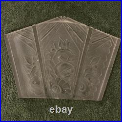 Plaque Verre Applique Art Deco Des Hanots Lampe Lustre French Lamp Chandelier