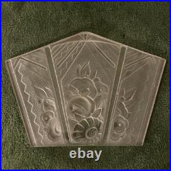 Plaque Verre Applique Art Deco Des Hanots Lampe Lustre French Lamp Chandelier
