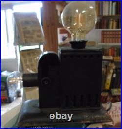 Projecteur Cocorico Pathé 1934 pathéorama monté en lampe TBE art déco design