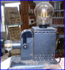 Projecteur Cocorico Pathé 1934 pathéorama monté en lampe TBE art déco design
