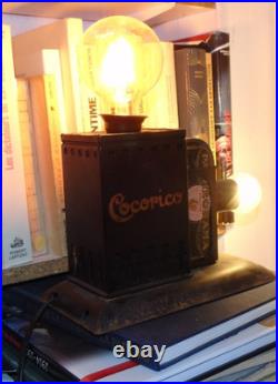 Projecteur Cocorico Pathé 1934 pathéorama monté en lampe TBE art déco design