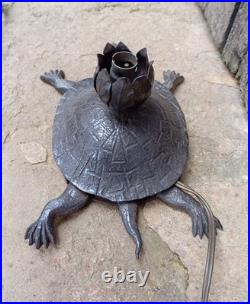 RARE Lampe en Fer Forgé ART DÉCO Tortue Articulé dans Le Goût d'Edgar Brandt