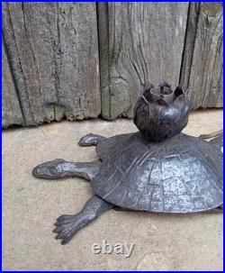 RARE Lampe en Fer Forgé ART DÉCO Tortue Articulé dans Le Goût d'Edgar Brandt