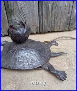 RARE Lampe en Fer Forgé ART DÉCO Tortue Articulé dans Le Goût d'Edgar Brandt RARE Lampe en Fer Forgé ART DÉCO Tortue Articulé dans Le Goût d'Edgar Brandt