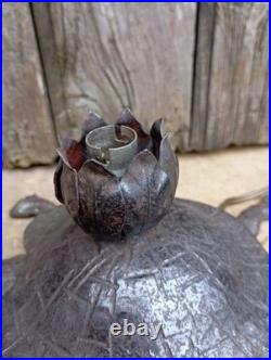 RARE Lampe en Fer Forgé ART DÉCO Tortue Articulé dans Le Goût d'Edgar Brandt