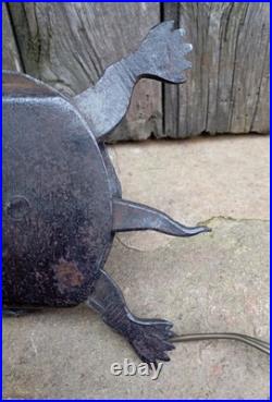 RARE Lampe en Fer Forgé ART DÉCO Tortue Articulé dans Le Goût d'Edgar Brandt
