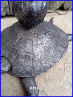 RARE Lampe en Fer Forgé ART DÉCO Tortue Articulé dans Le Goût d'Edgar Brandt