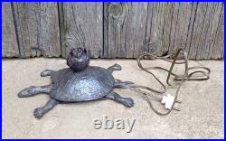 RARE Lampe en Fer Forgé ART DÉCO Tortue Articulé dans Le Goût d'Edgar Brandt