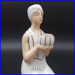 ROBJ LAMPE / VEILLEUSE ART DÉCO EN PORCELAINE Personnage Oriental