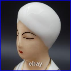 ROBJ LAMPE / VEILLEUSE ART DÉCO EN PORCELAINE Personnage Oriental