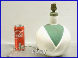 ROBJ RARE LAMPE BOULE CERAMIQUE LUMINAIRE VINTAGE ART DECO signée
