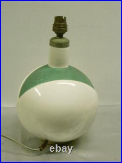 ROBJ RARE LAMPE BOULE CERAMIQUE LUMINAIRE VINTAGE ART DECO signée