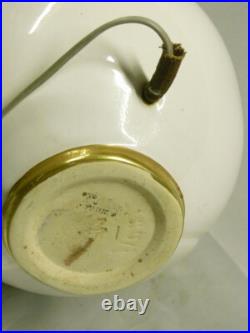 ROBJ RARE LAMPE BOULE CERAMIQUE LUMINAIRE VINTAGE ART DECO signée