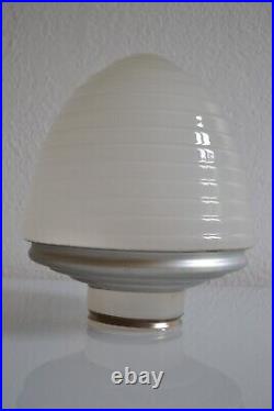 Rare Globe Pour Lampe Art Deco Raynith Zenith A Miroir Argente 1920 30