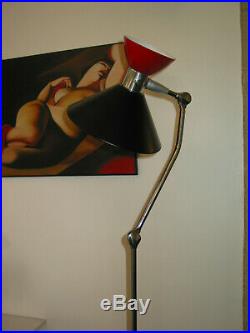 Rare Grand lampadaire lampe JUMO DIABOLO art déco vintage 1950 Hauteur réglable