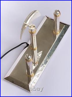 Rare LAMPE vintage signée CHRISTOFLE métal argenté NE FONCTIONNE PAS à restaurer