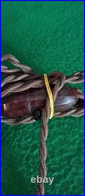 Rare Lampe Art Déco D'époque En Verre Et Aluminium