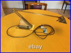 Rare Lampe De Bureau Art Deco Moderniste Annees 40/50